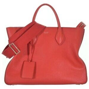 Ferragamo Star Shaped Tote Bag Men Women Weekender Red Briefcase